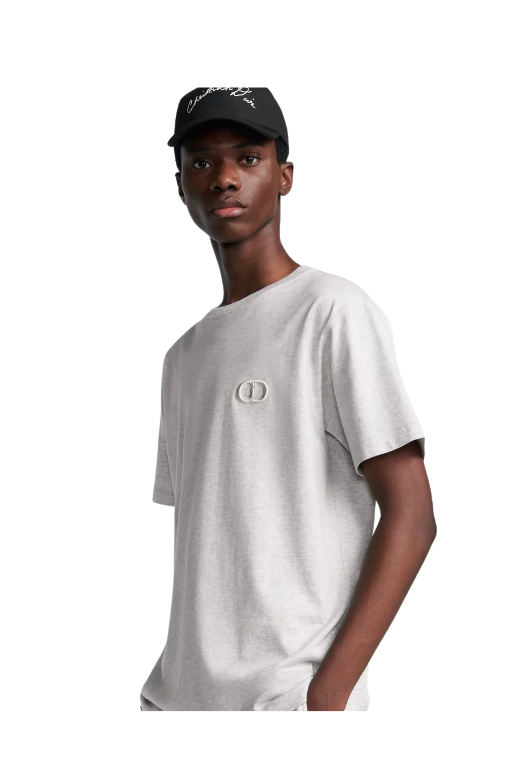 Dior CD Icon T-Shirt, Relaxed Fit Grey - Golden-Outlet.co.uk