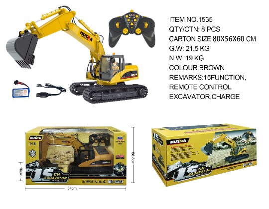Huina 1535-1 RC Excavator 1/14 - Free Shipping