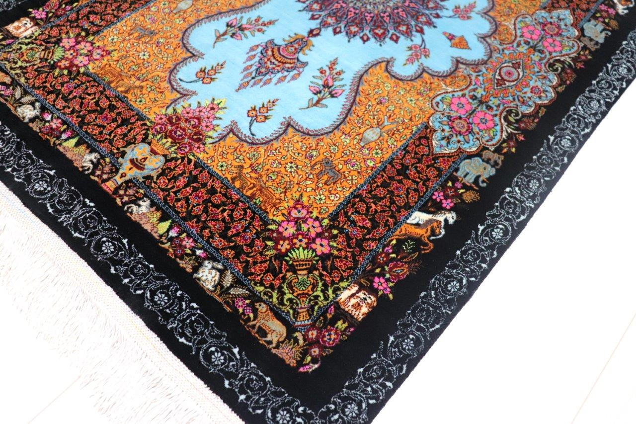 ペルシャ絨毯 クム産 シルク100% [Jyamshidi/モハマドジャムシディ工房