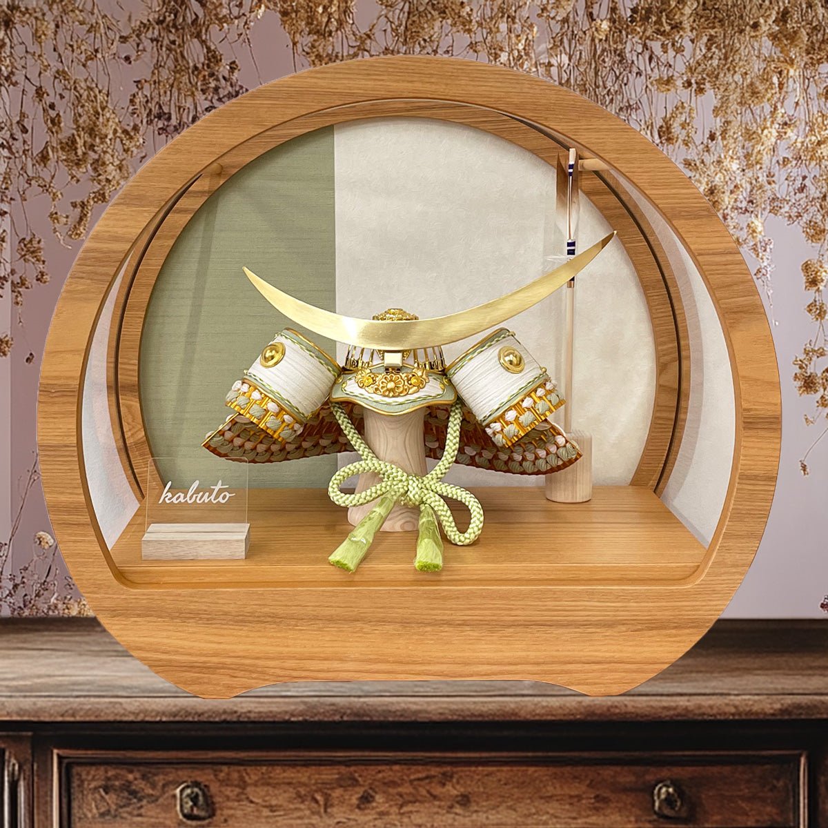 五月人形 兜 オルゴール付き ガラスケース付き 鯉のぼり ♡美品♡五月