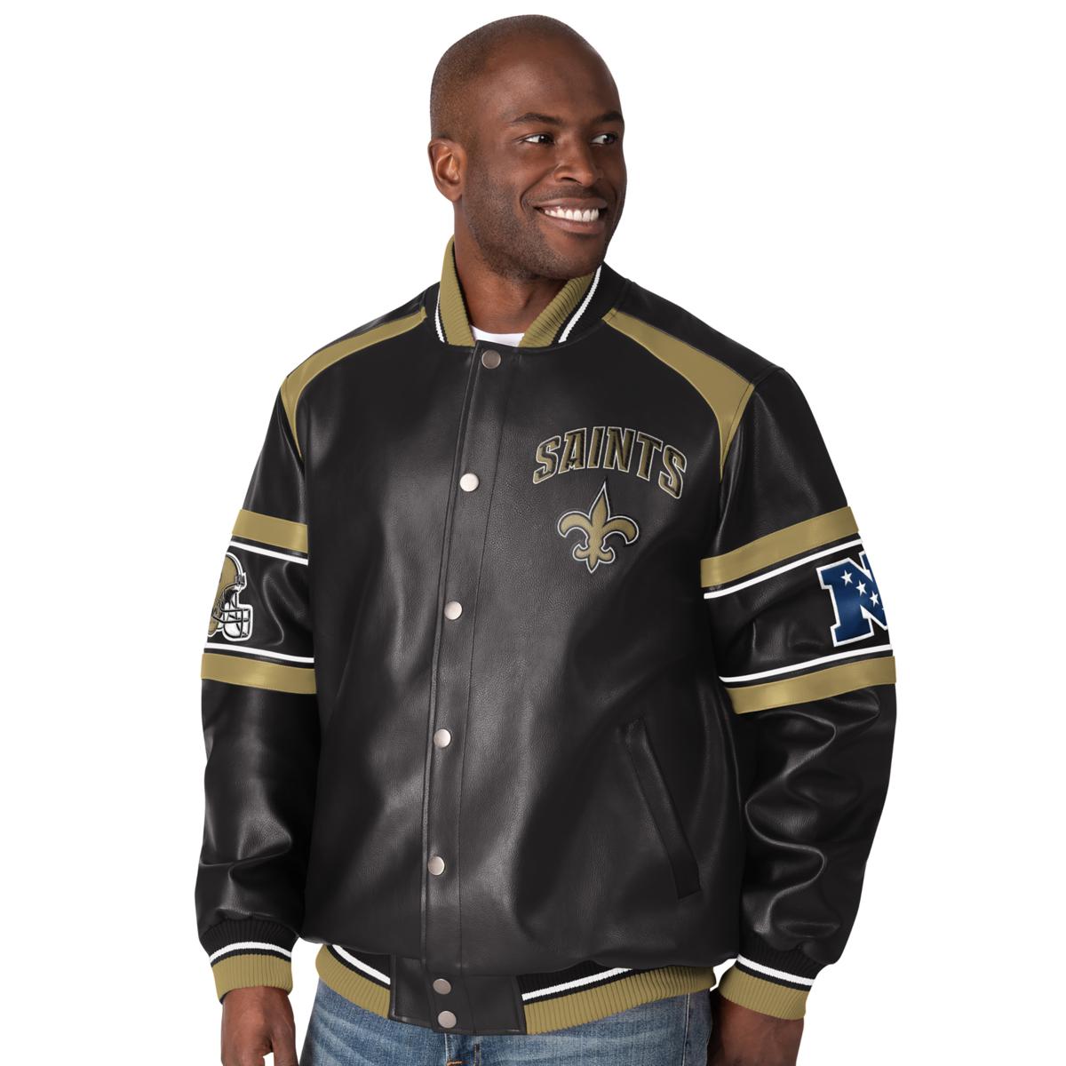 Officially Licensed NFL Faux Leather Varsity Jacket by Glll – goSASS