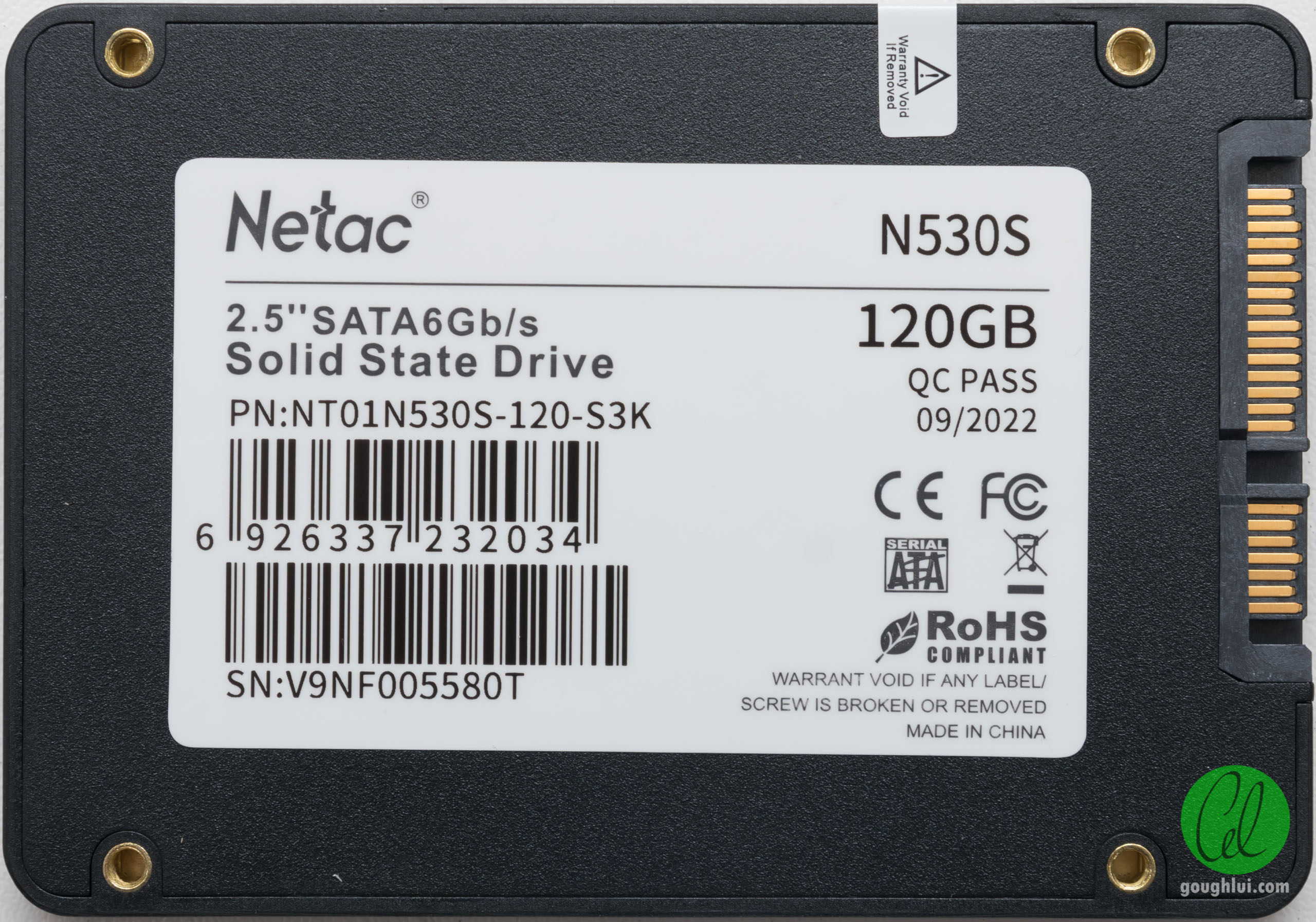 Review, Teardown: Netac N530S 120GB SATAIII 3D NAND SSD (NT01N530S