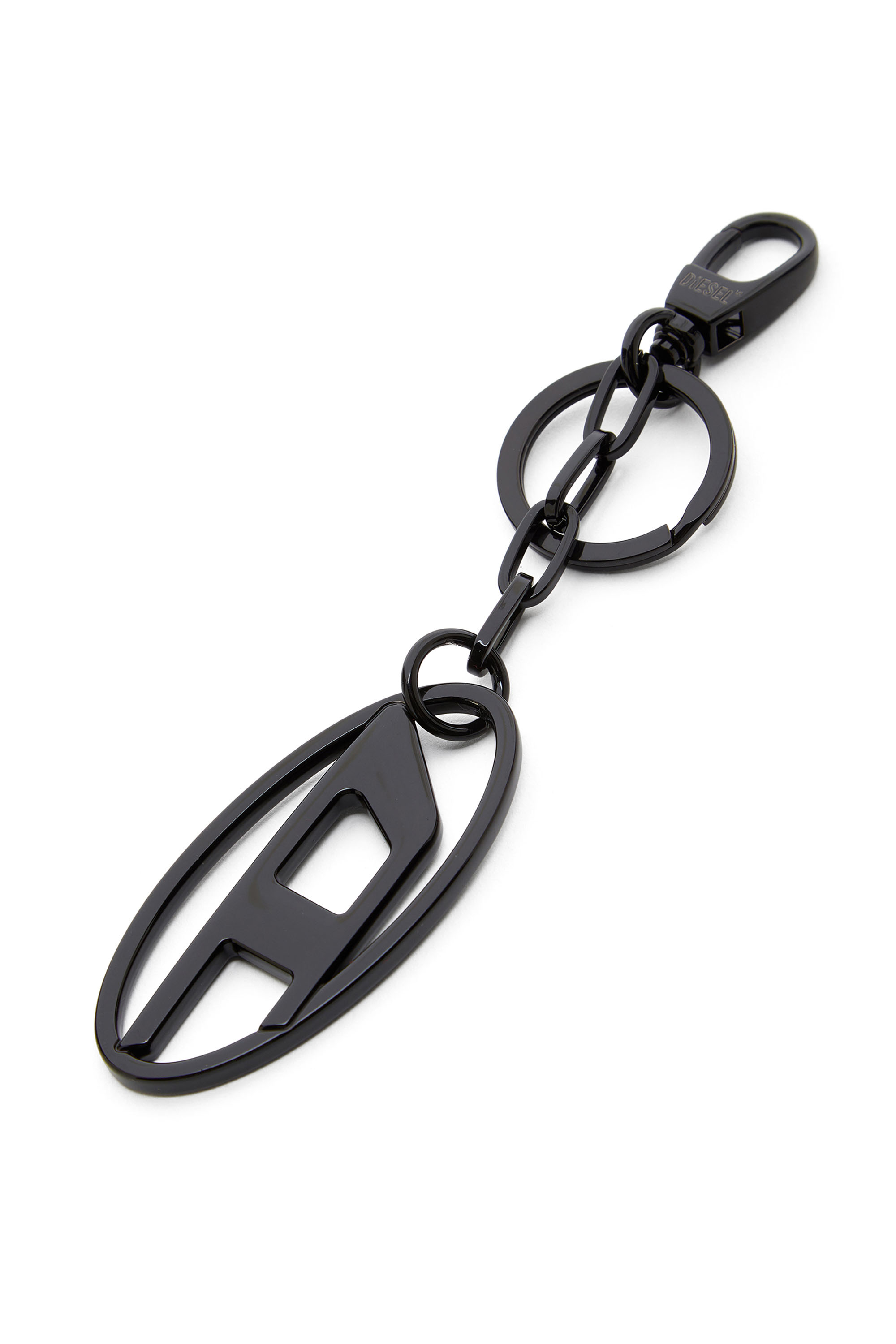Women's Metal keyring with logo plaque | Black | Diesel
