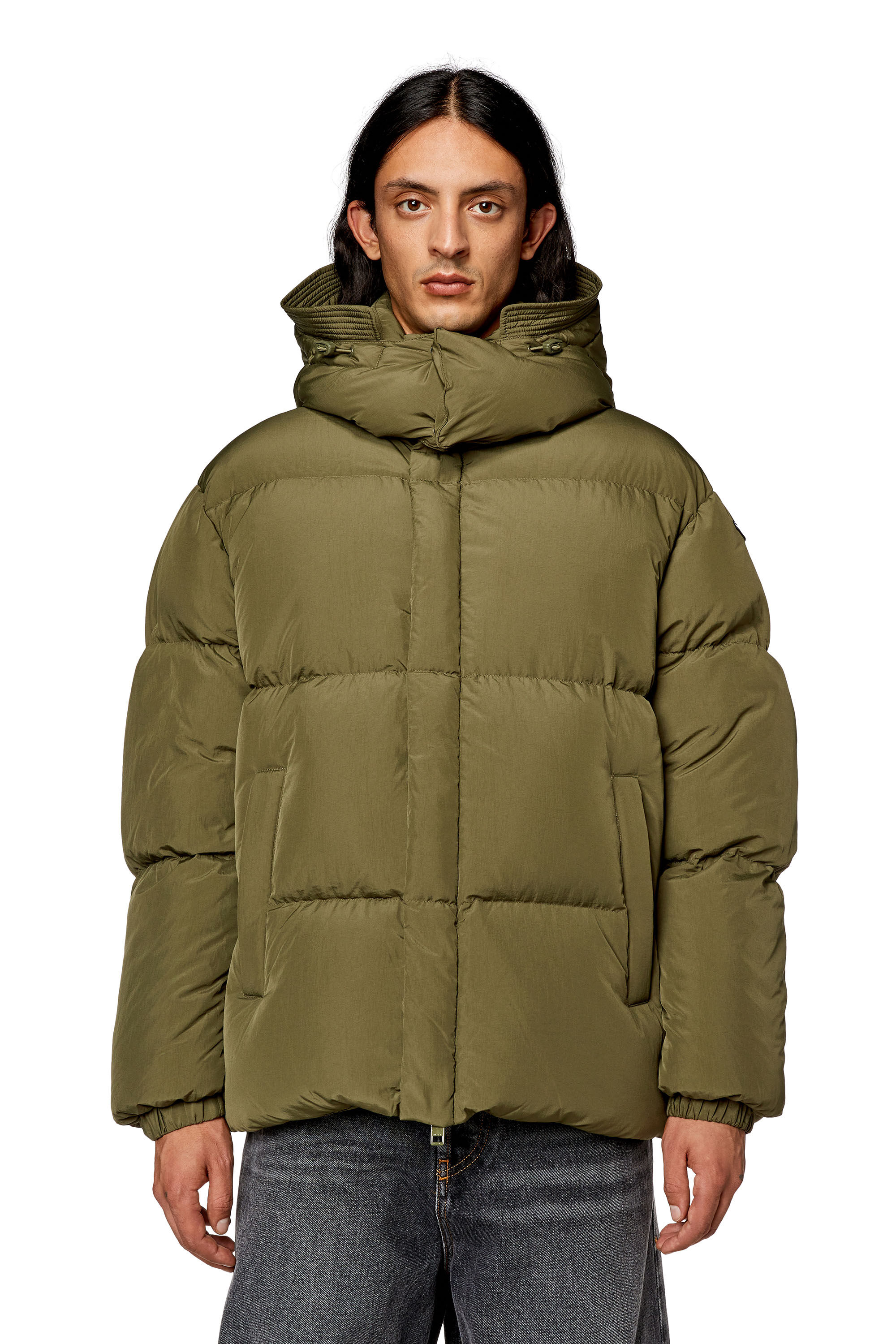W-ROLFYS: Men's Puffer jacket in recycled nylon taslan | Diesel