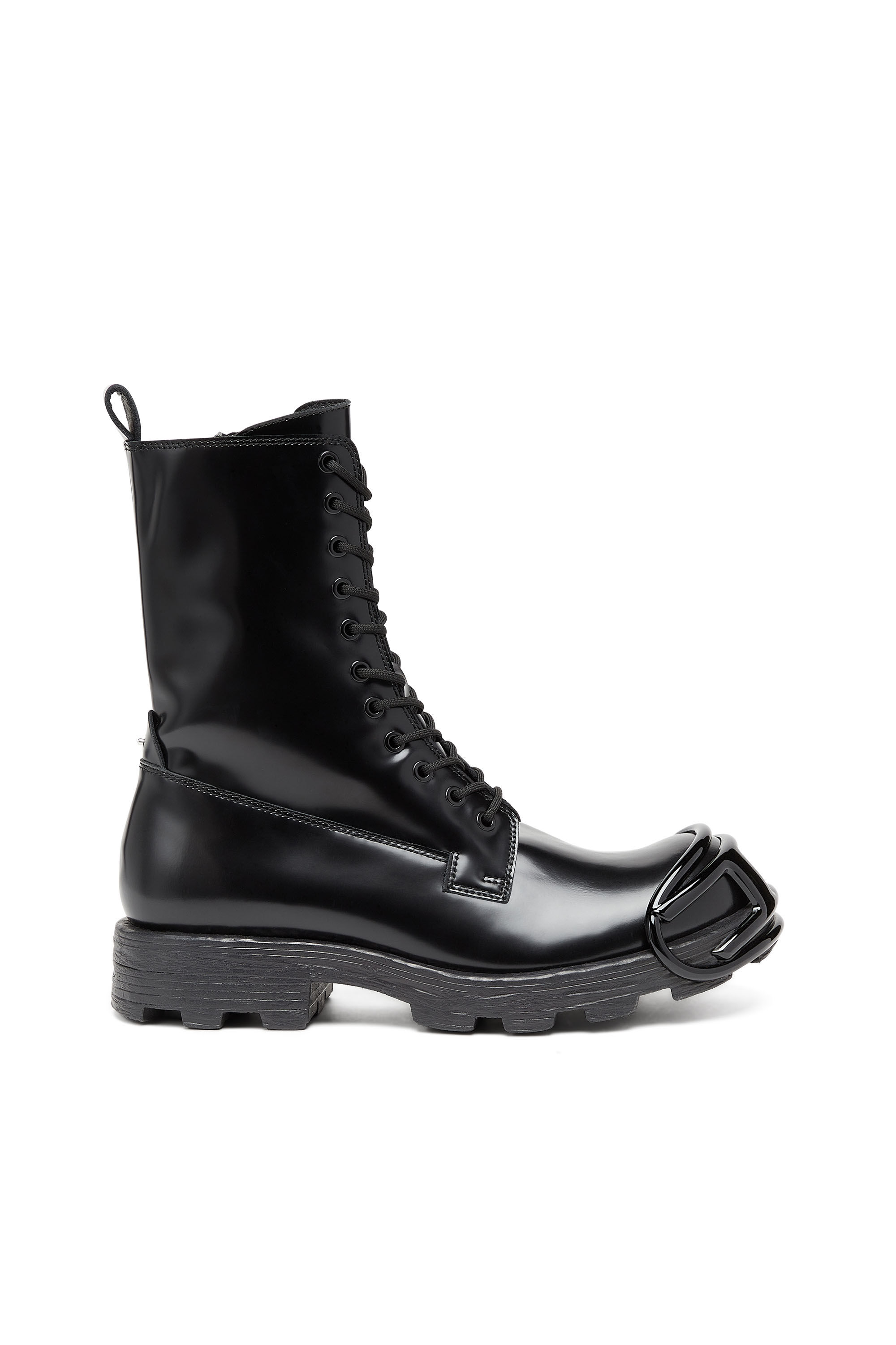Men's D-Hammer-Leather boots with oval D toe guard | Black | Diesel