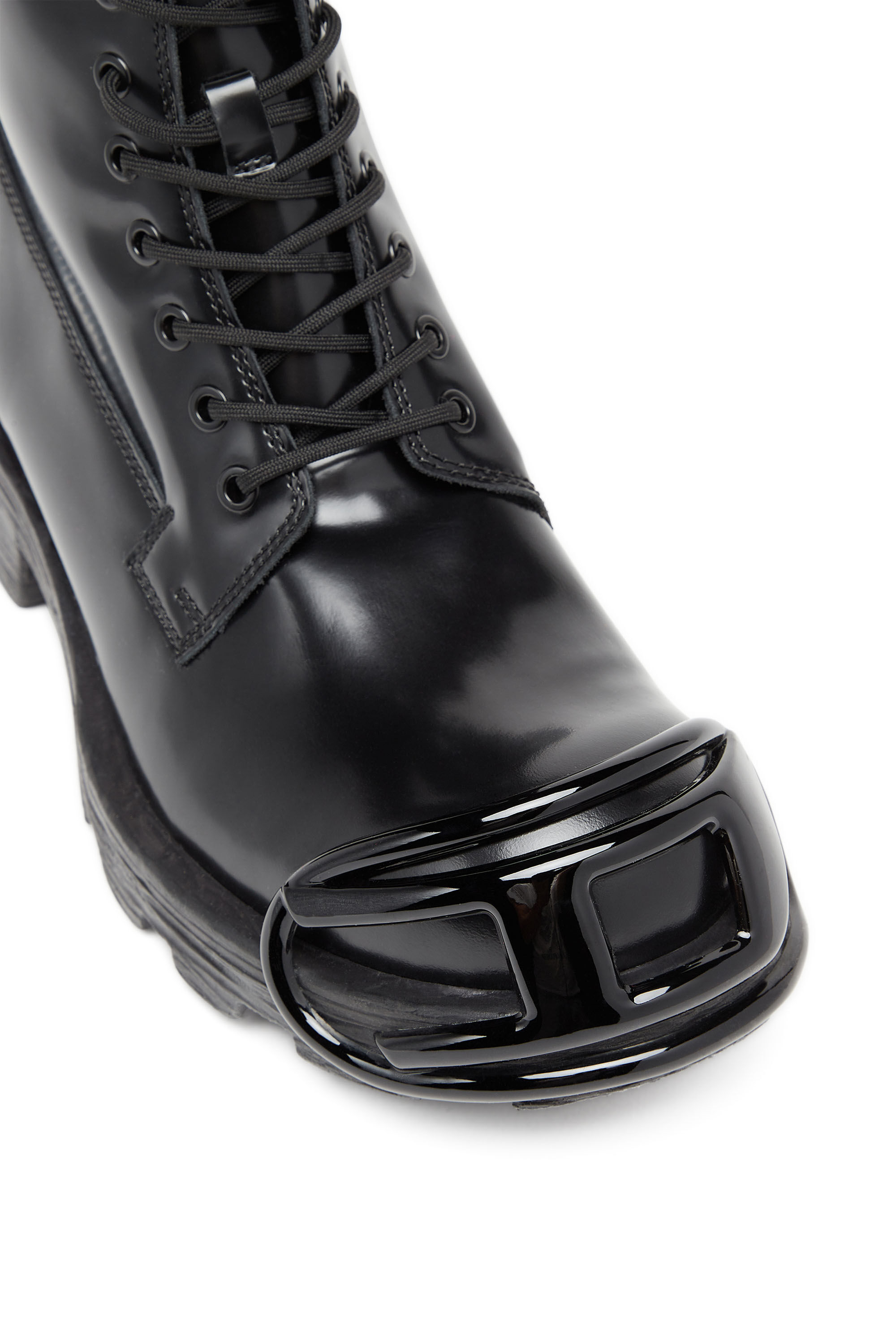 Men's D-Hammer-Leather boots with oval D toe guard | Black | Diesel