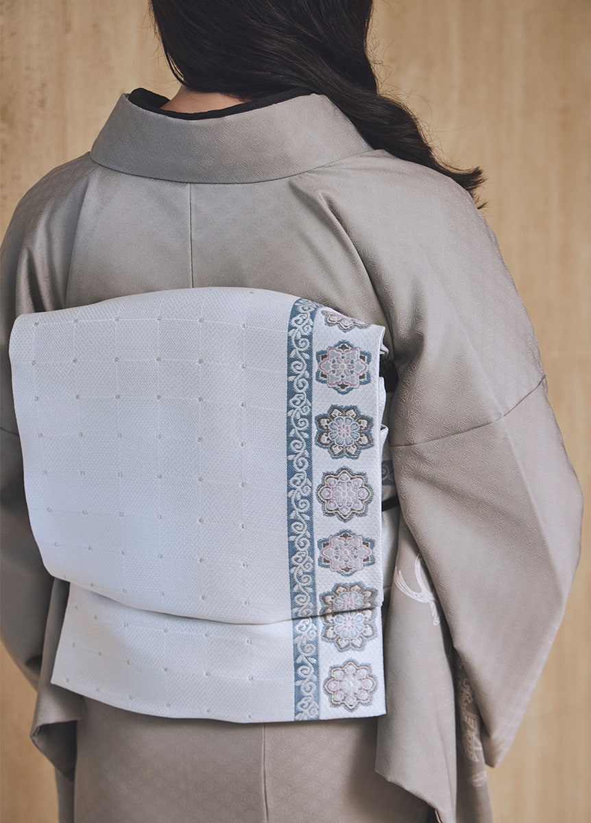 ハレノヒ小袖】付下げ訪問着 更紗花冠 石色 | フォーマル着物 | やまと