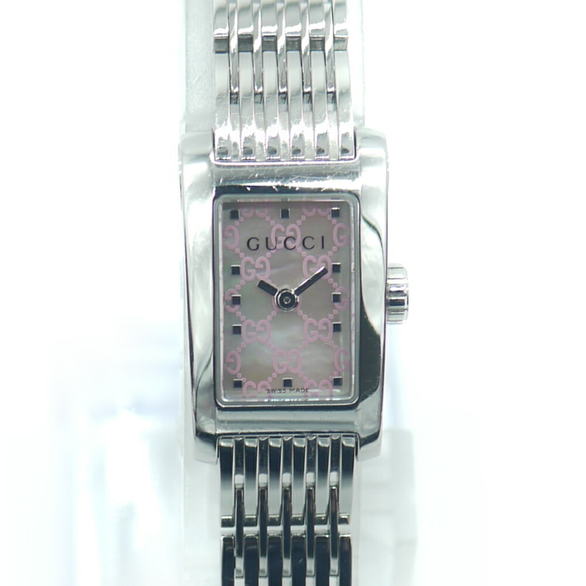 GUCCI Gucci G Metro square quartz pink shell dial ladies watch