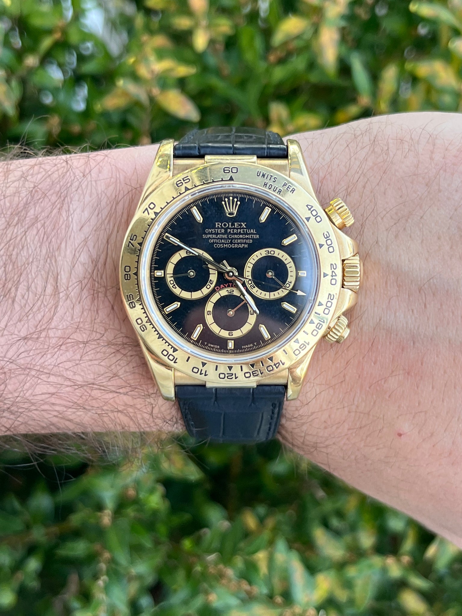 1995 Rolex Daytona Reference 16518 Alligator Strap Unpolished