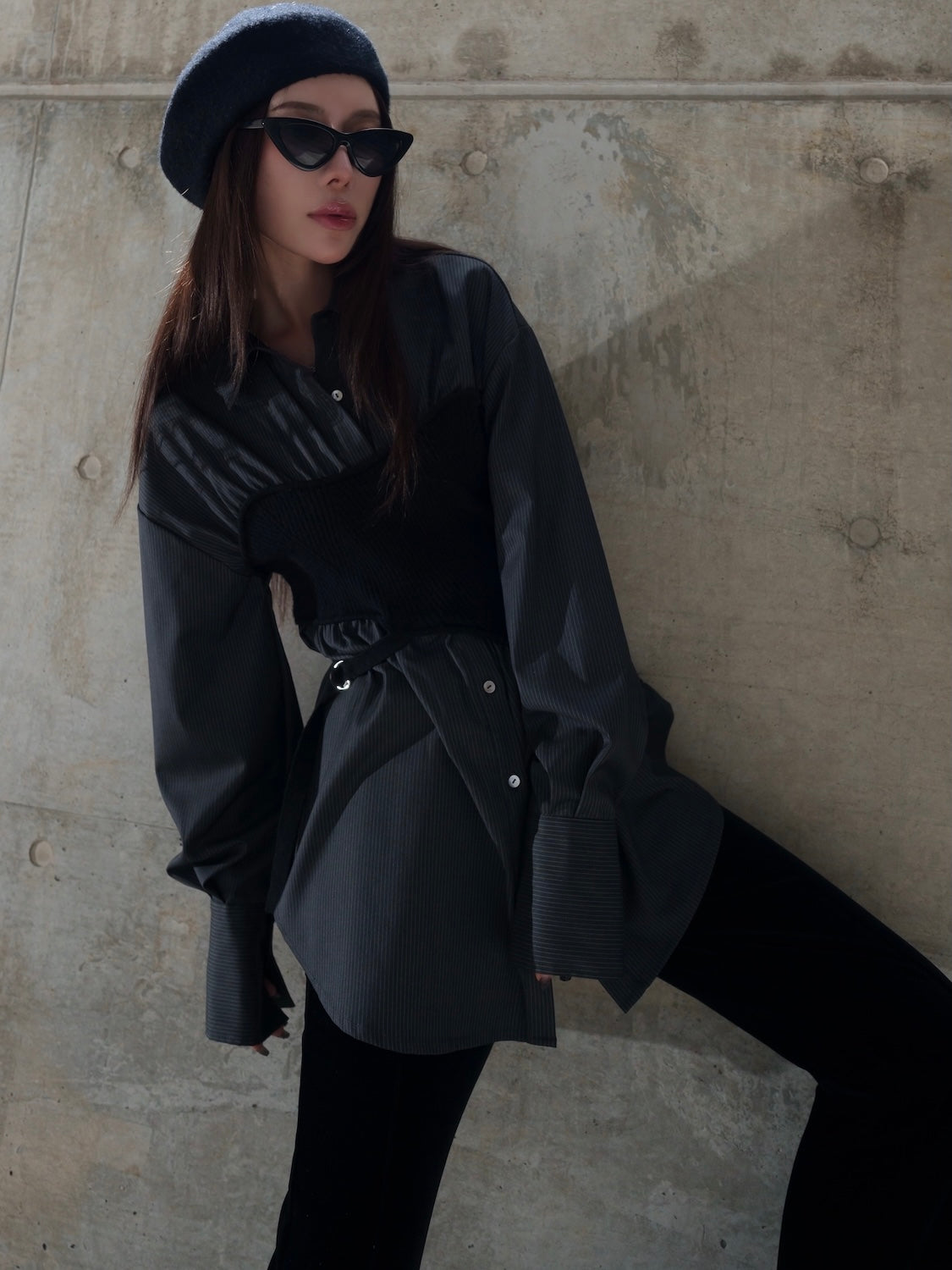 ドッキング KNITビスチェ シャツ