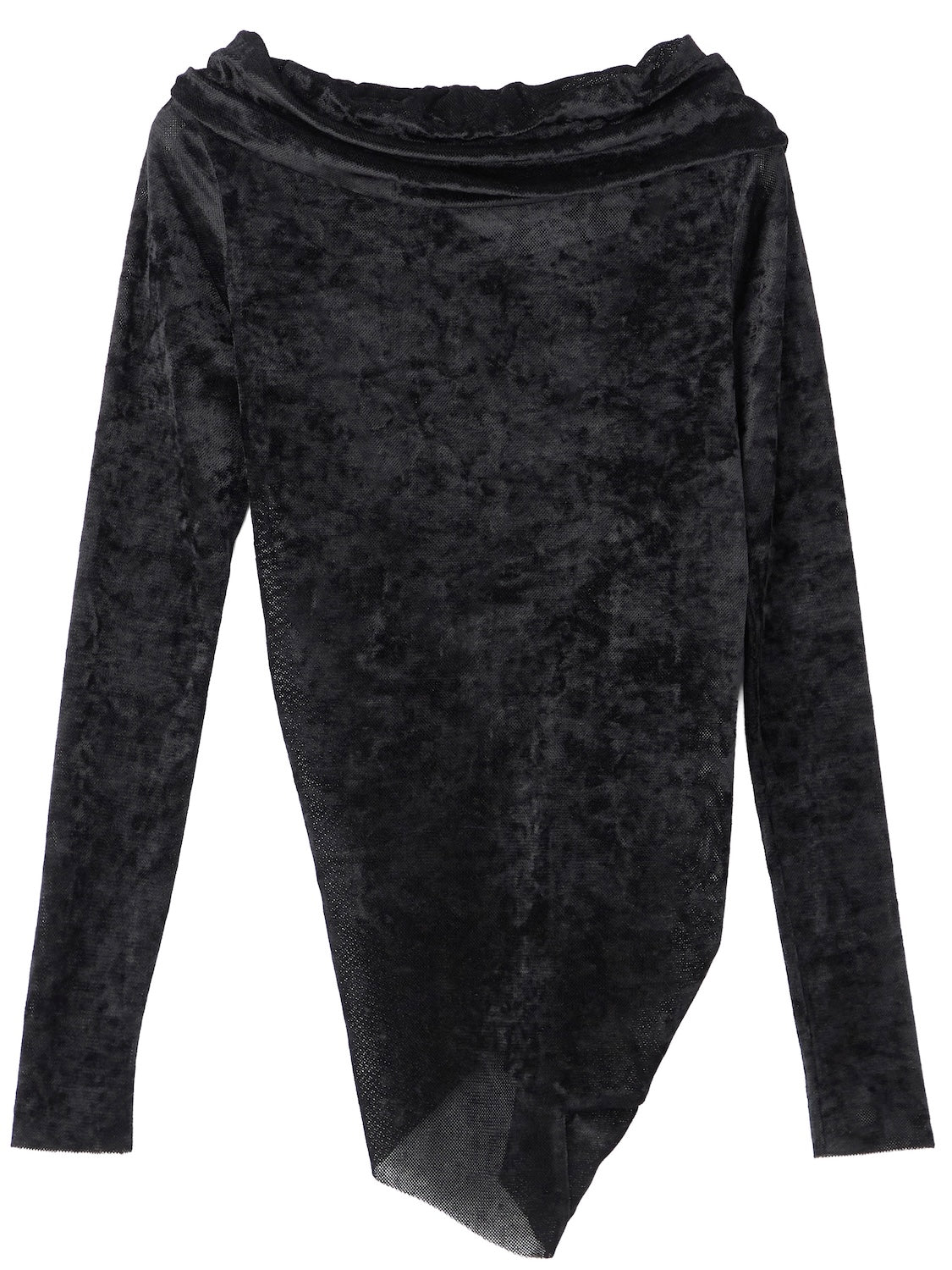 アシンメトリー Sheer ベロアトップス