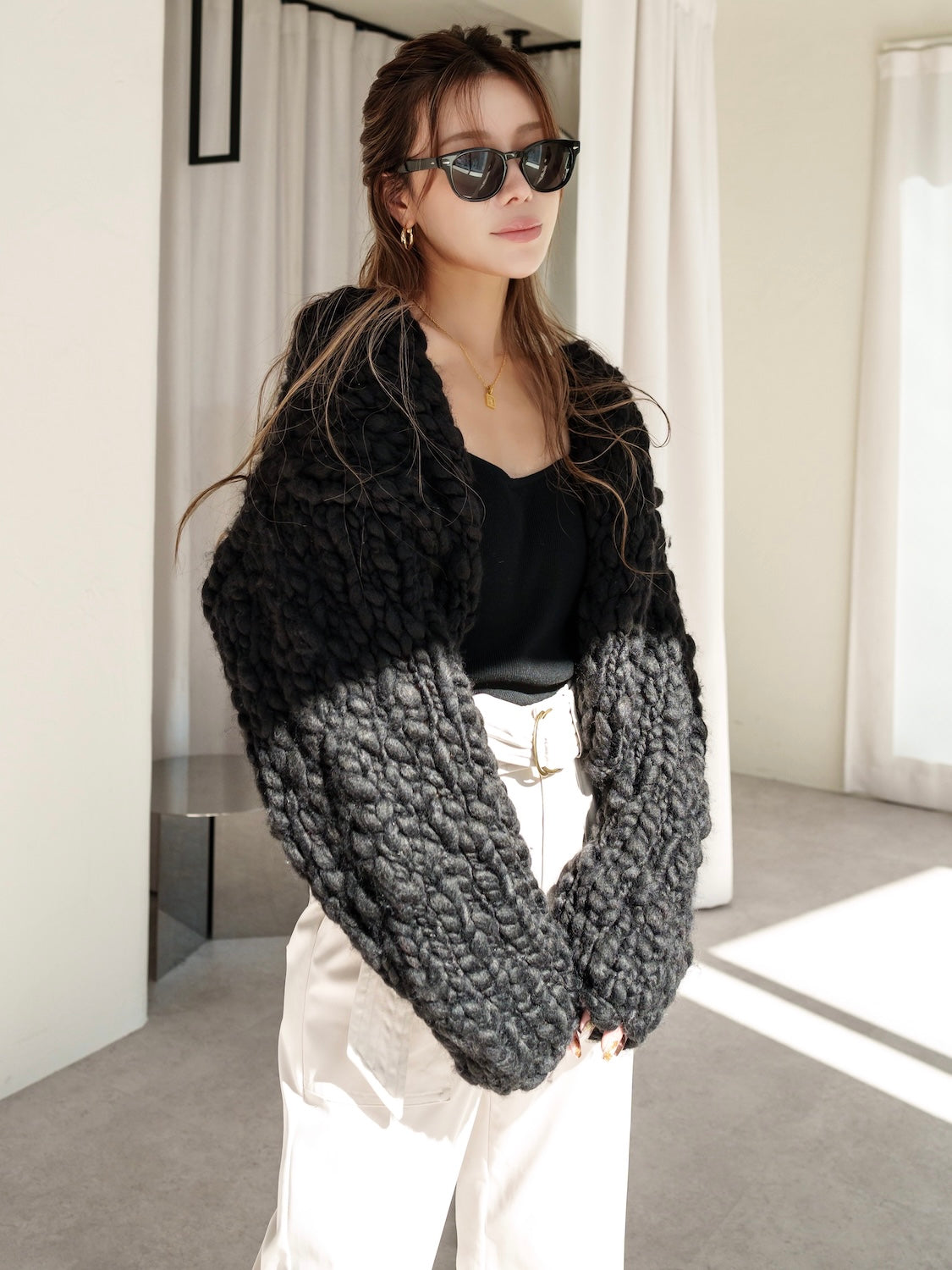 ビッグスラブ クロップド Cardigan