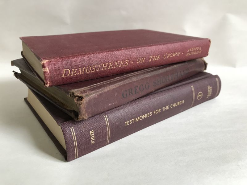 アンティークブック 横書き背表紙 洋書3冊セット