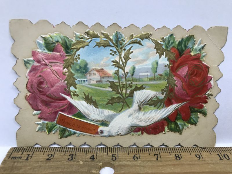 コーリングカード ヴィクトリアン時代のアンティークカード クロモス