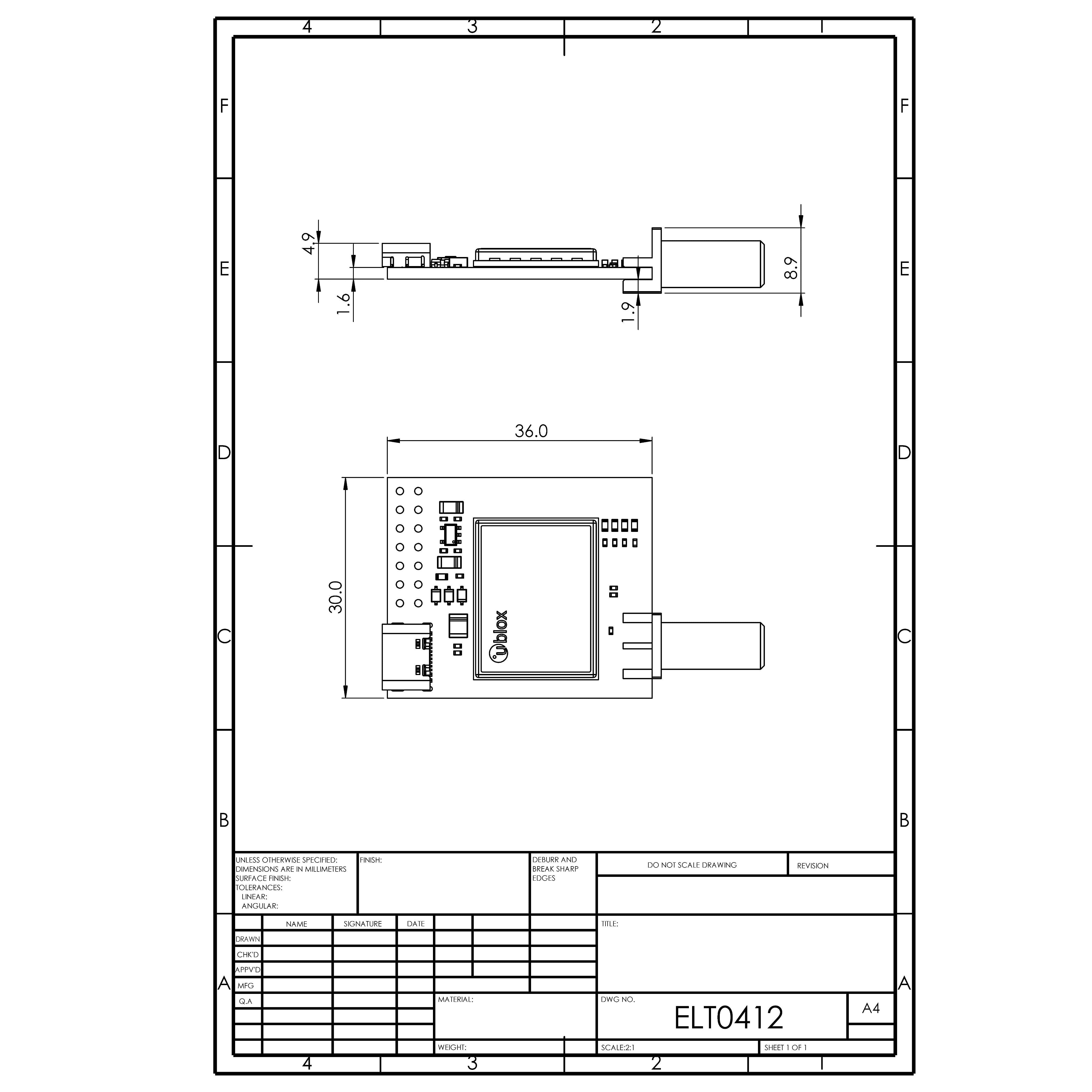 ZED-F9R RTK InCase PIN Dead Reckoning Breakout GNSS receiver board