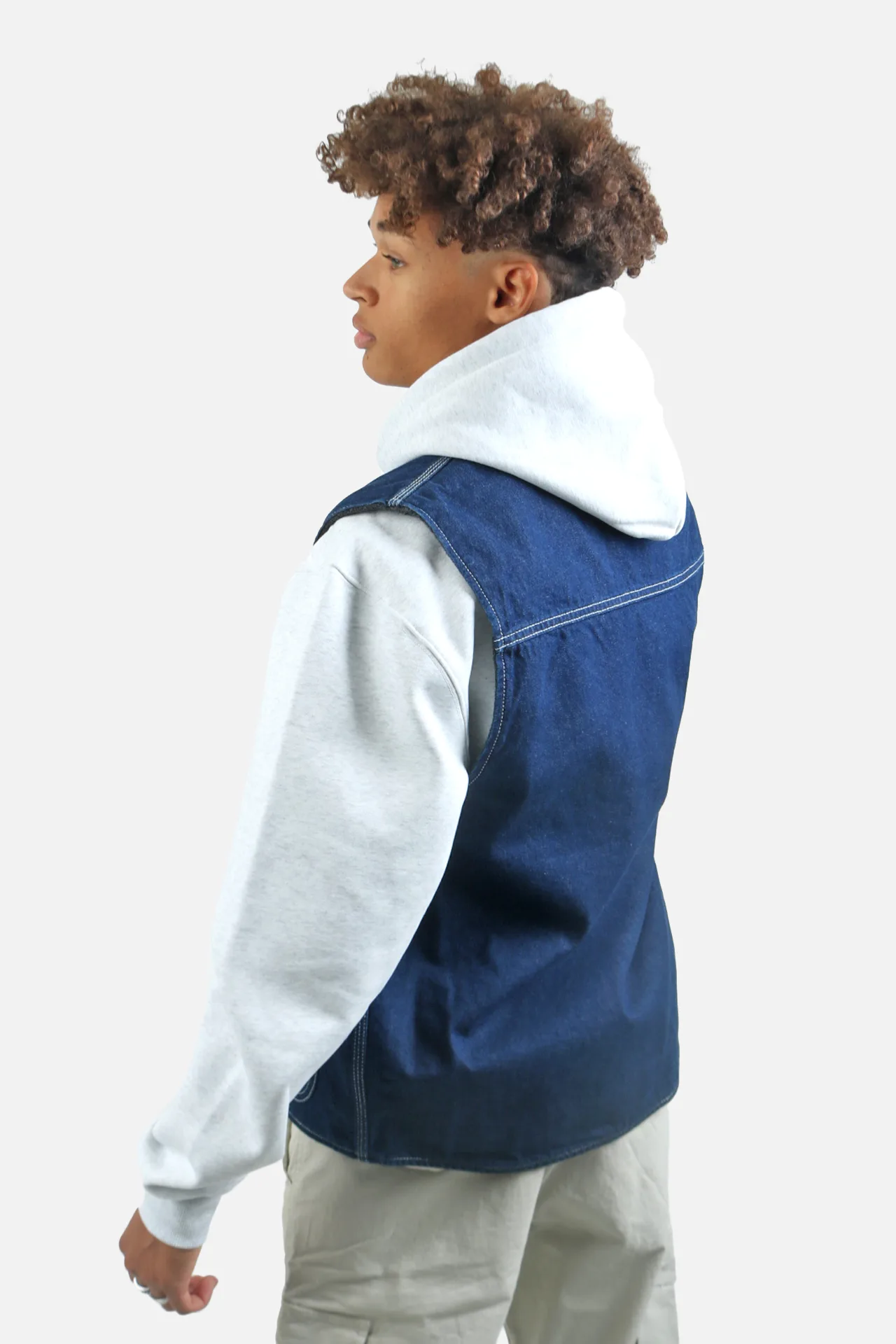 Carhartt WIP Chore Vest Blue One Wash I032704 - Go-Britain