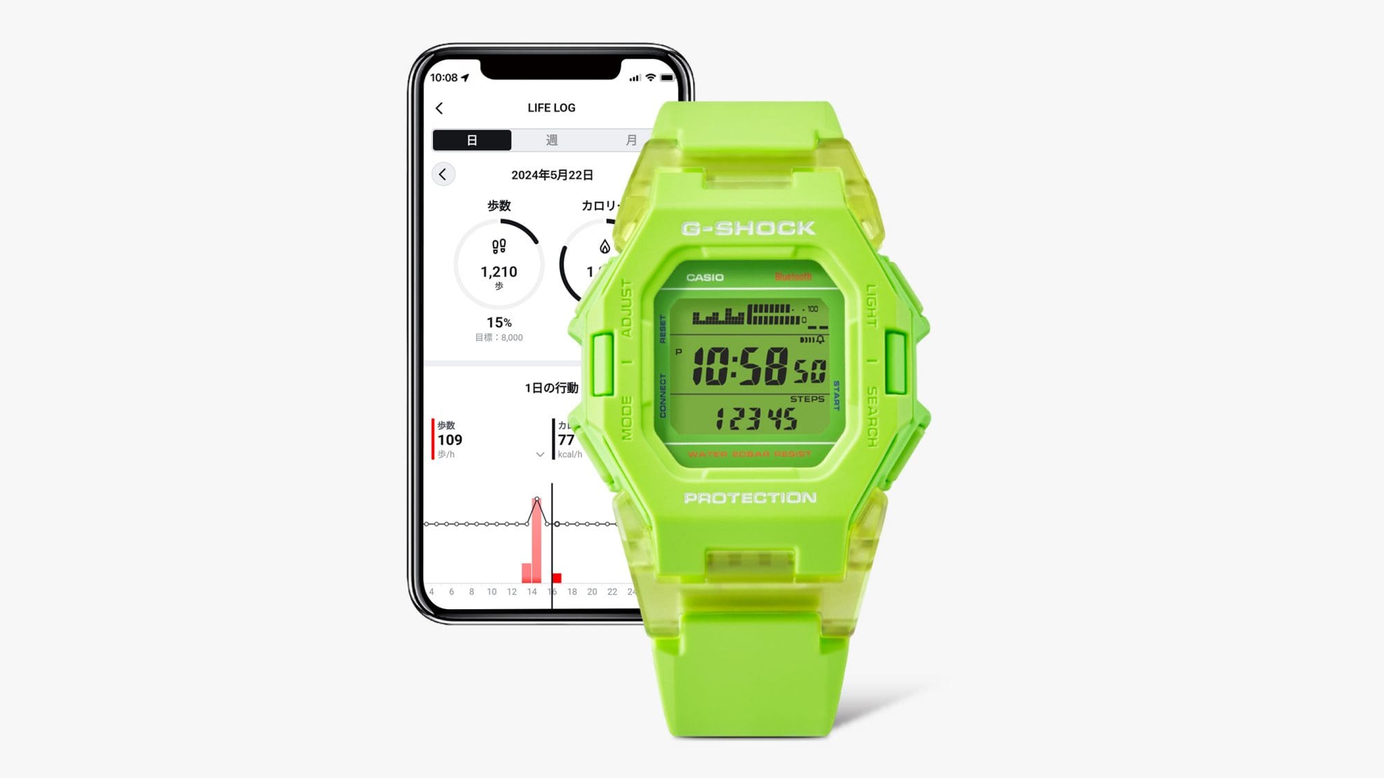 Digital Bluetooth® Step Count Watch GDB500 | G-SHOCK by Casio | CASIO