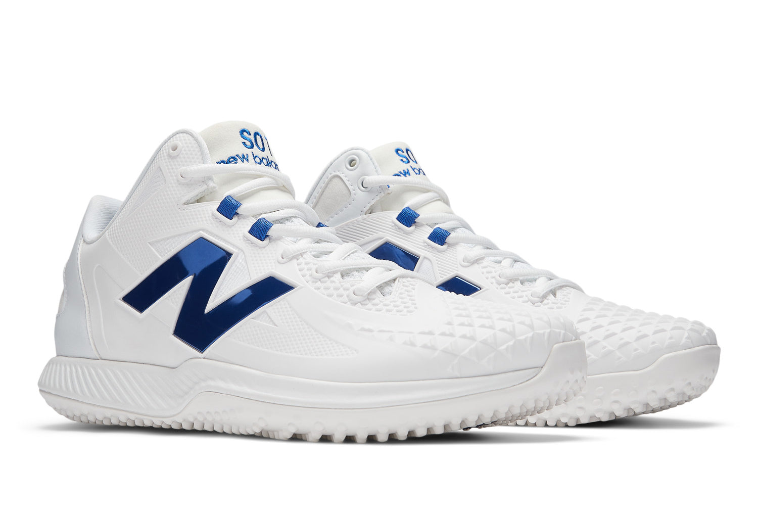 New Balance FuelCell Ohtani 1 Trainer Turfs - White w/ Chrome Blue