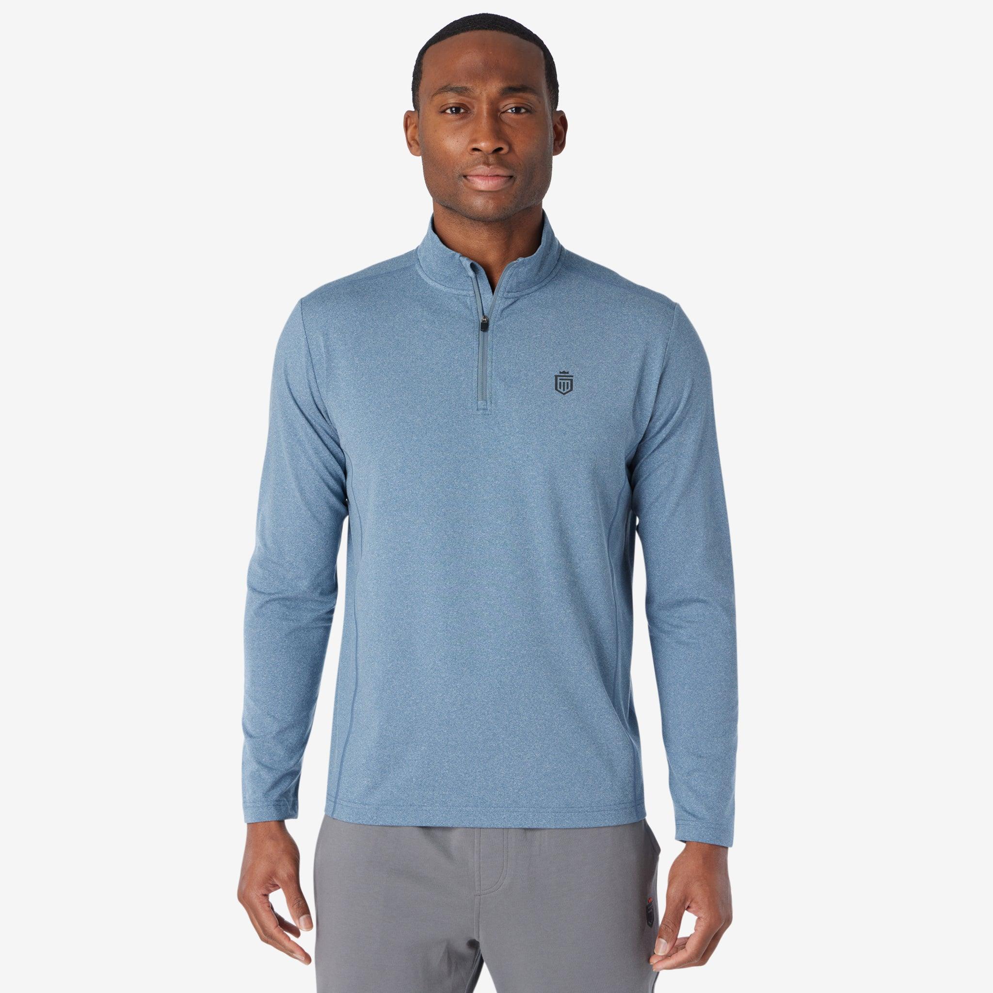 Core Tech Quarter Zip Superior Blue Heather – Greatness Wins