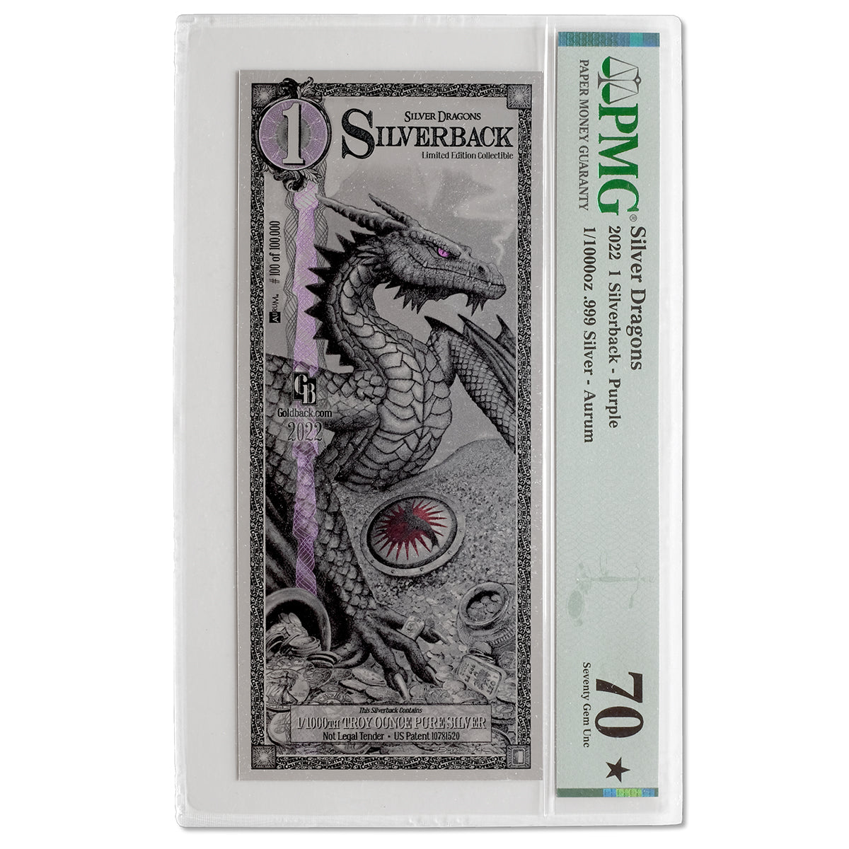 1 Silverback Purple Edition PMG 70 (Serial Number 299) - Great