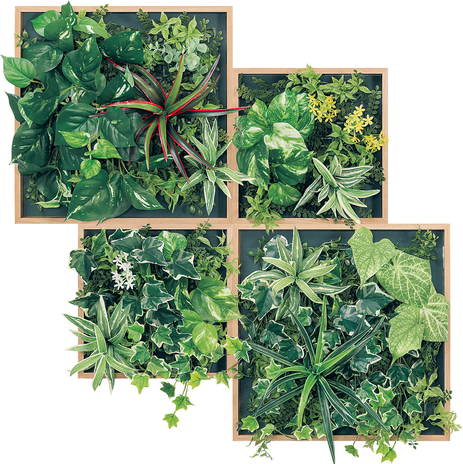 マグネットグリーン GM1864 4連｜フェイクグリーン 壁面緑化