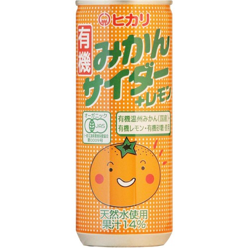 光食品 有機みかんサイダー + レモン 250ml Green Beans | グリーン
