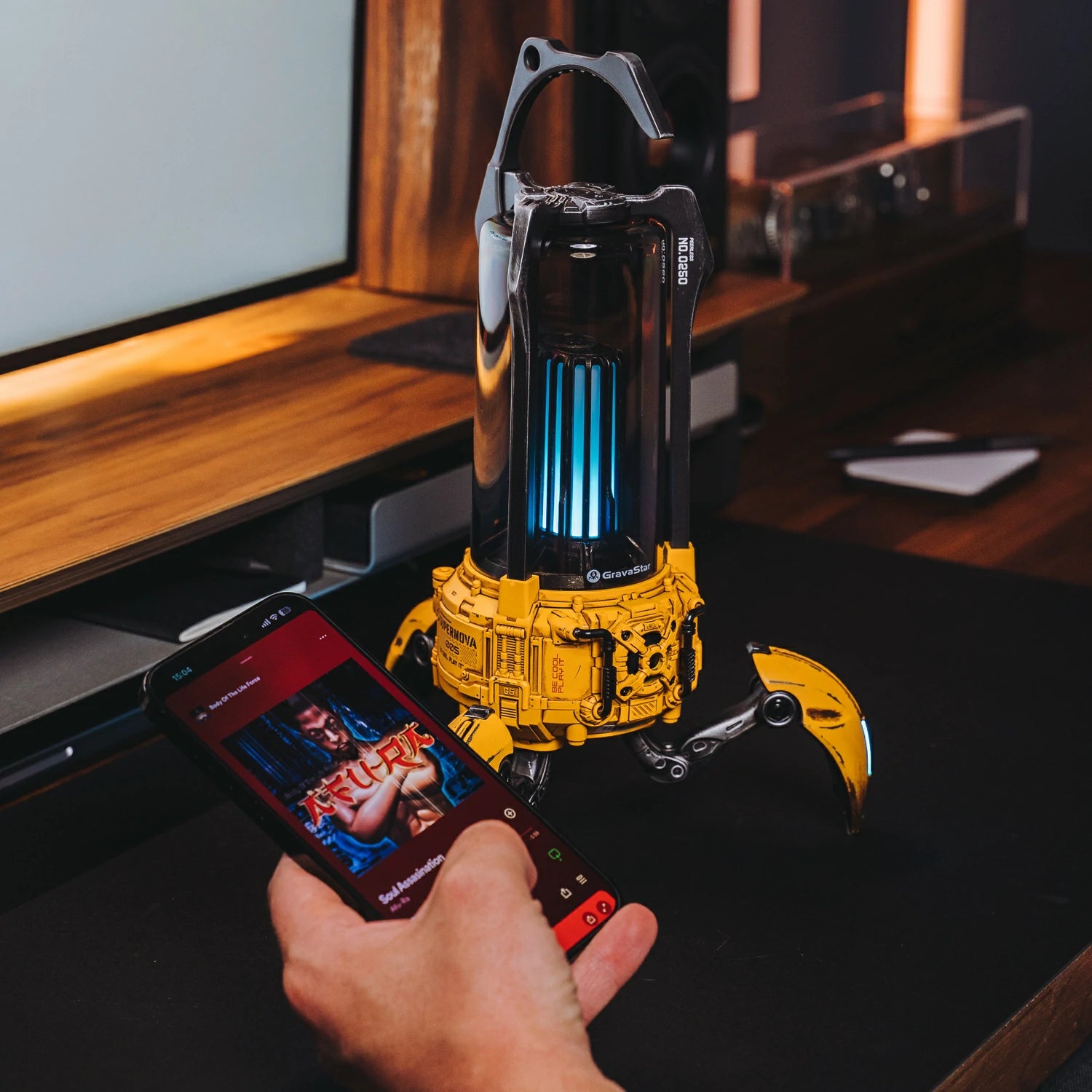 GravaStar Supernova Bluetoothスピーカー 25W高音質 LEDライト付き