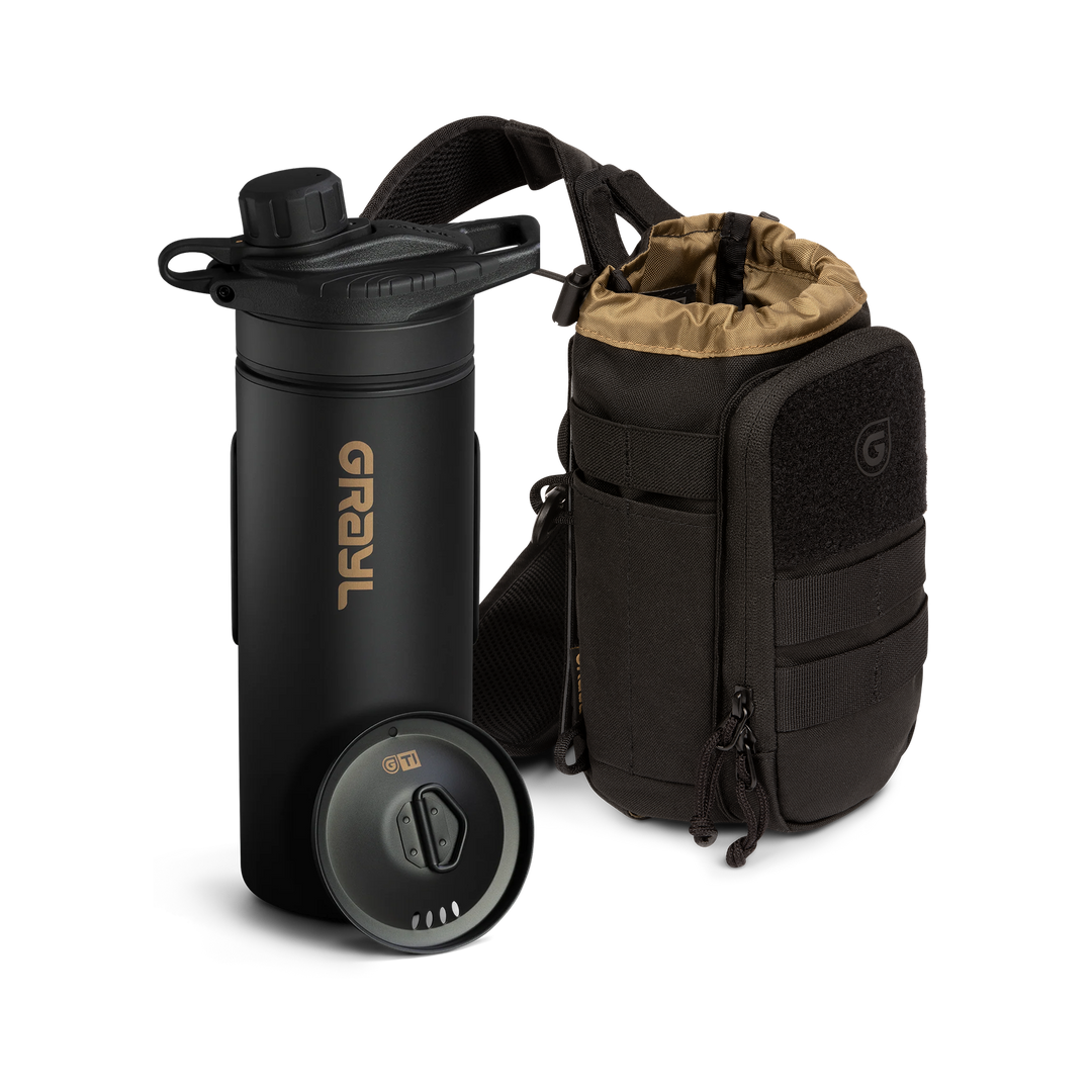 GeoPress® Ti Purifier Black Edition & Mission Bottle Sling Bundle