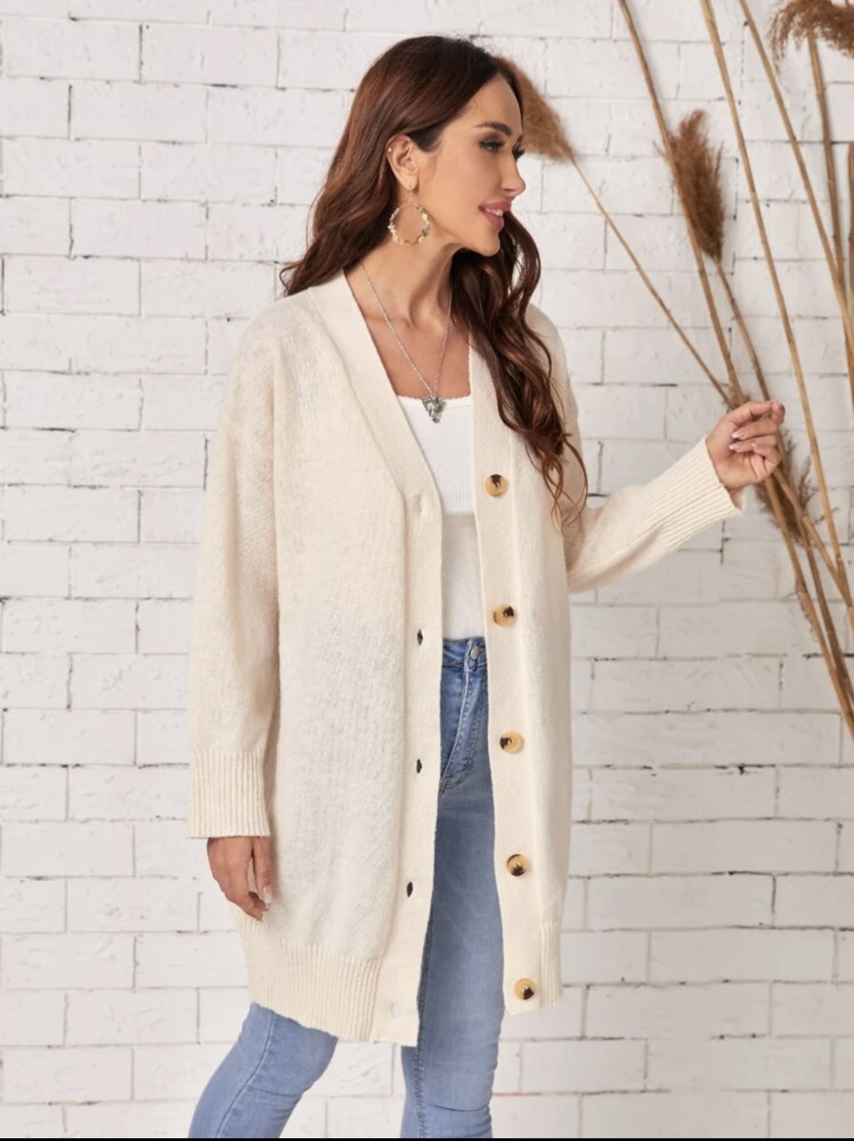 Drop Shoulder Longline Soft Cardigen - Grace Dignified Clothing