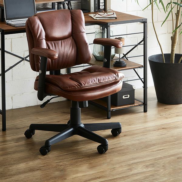 レザー調 ヴィンテージデスクチェア【Granst】 [SH-23-LCV] | 家具通販
