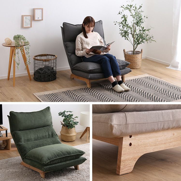 脚付きリクライニングローソファ 1人掛け【Cowser-カウザー-】 [SH-07