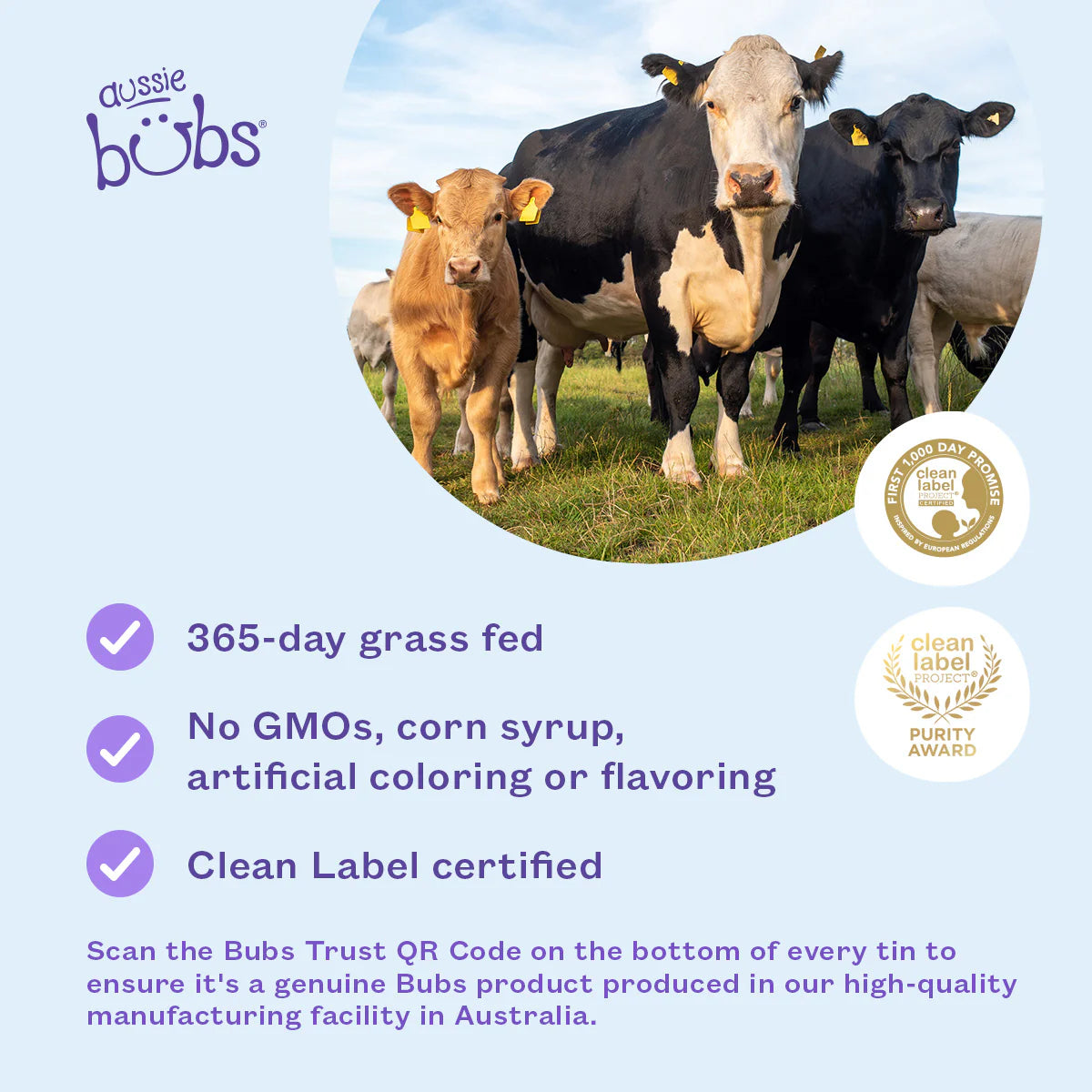 Aussie Bubs Organic Grass Fed Follow-on Formula (Stage 2, 6-12