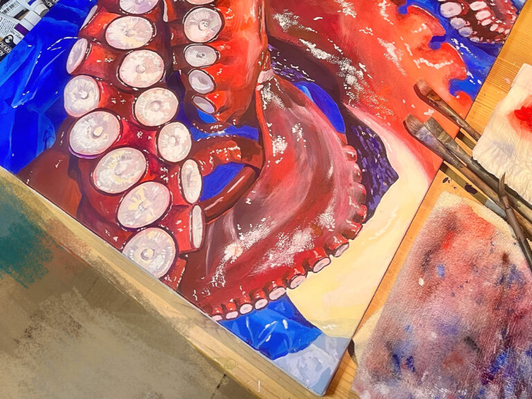 美大生が描いた『タコ』を5万人が絶賛 「本物にしか見えない」「圧倒