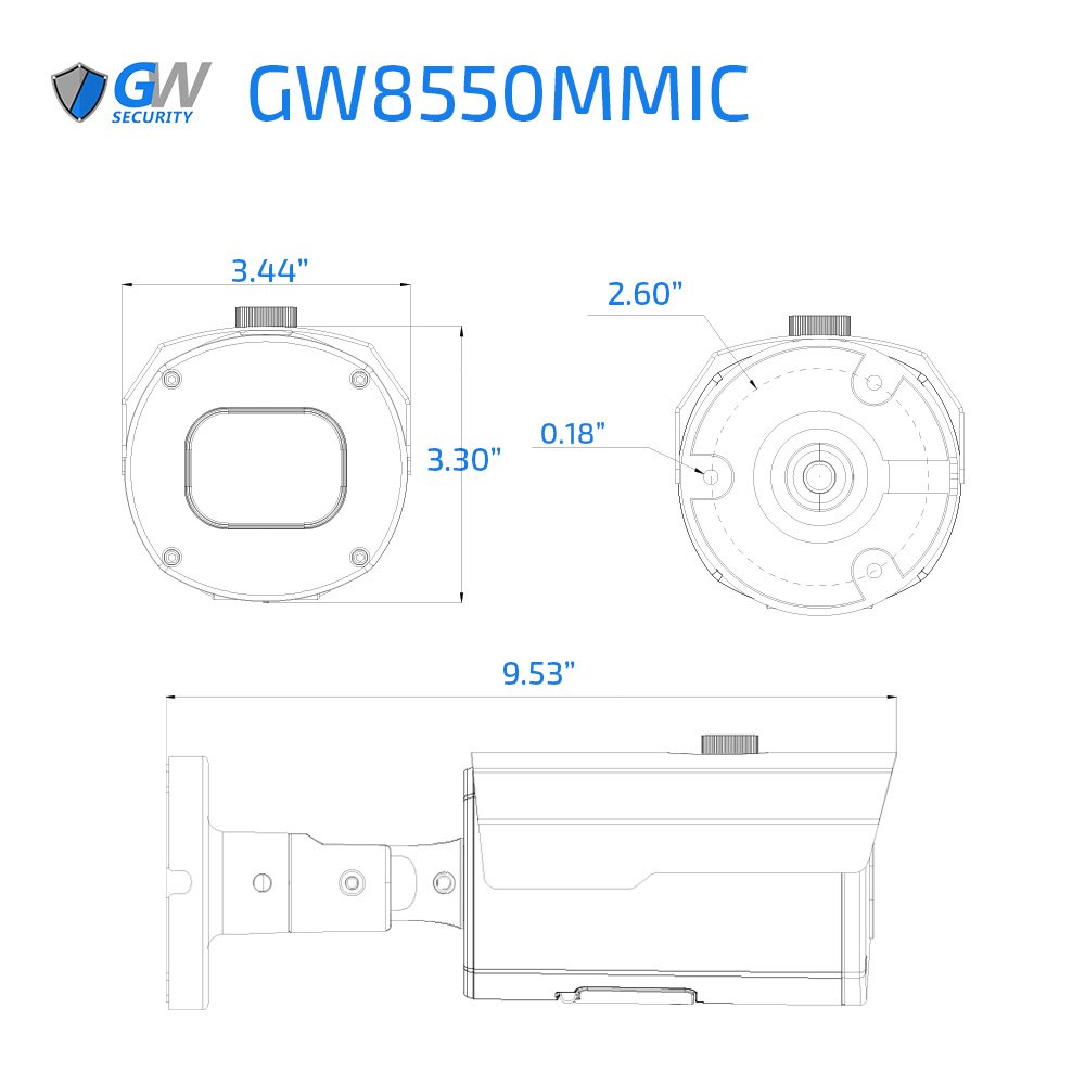 GW8550MMIC 4K 8 Megapixel 4X Optical Zoom 2.8-12mm Motorized Lens