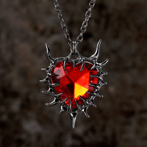 Dark Thorn Heart Alloy Gothic Necklace – GTHIC