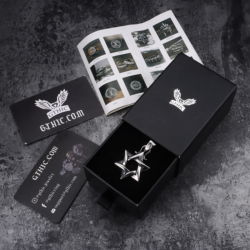 Gothic Gem-set Star Of David Stainless Steel Pendant – GTHIC