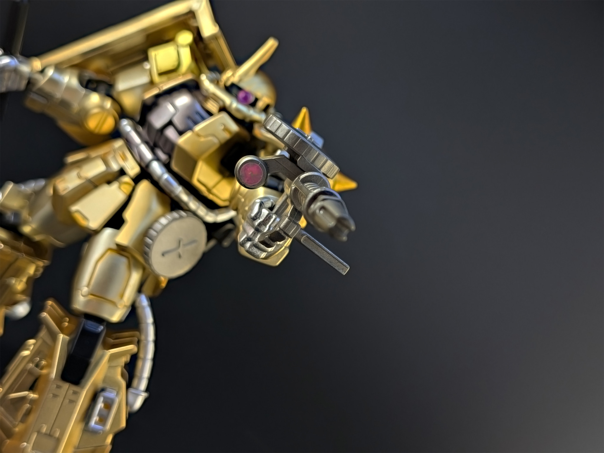 高機動型ザクII 黒い三連星 GフレームFA08 ゴールド塗装｜HDR_HDRさん