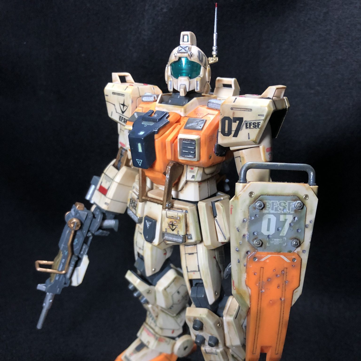 MG陸戦型ジム（ウェザリング仕上げ）｜ひょろすけさんのガンプラ作品