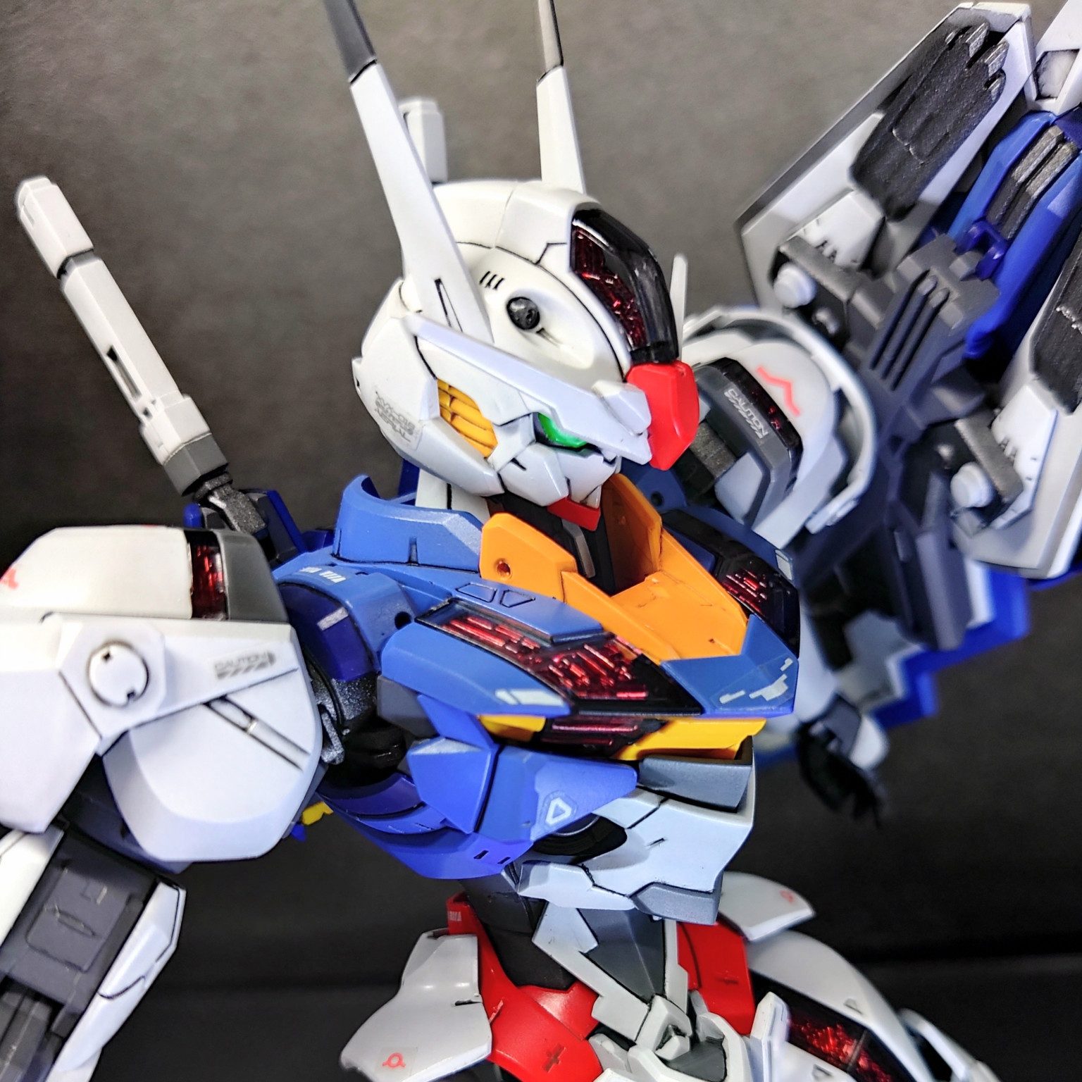 FM ガンダムエアリアル 全塗装 基本工作でウットリVer．｜おーしゃ
