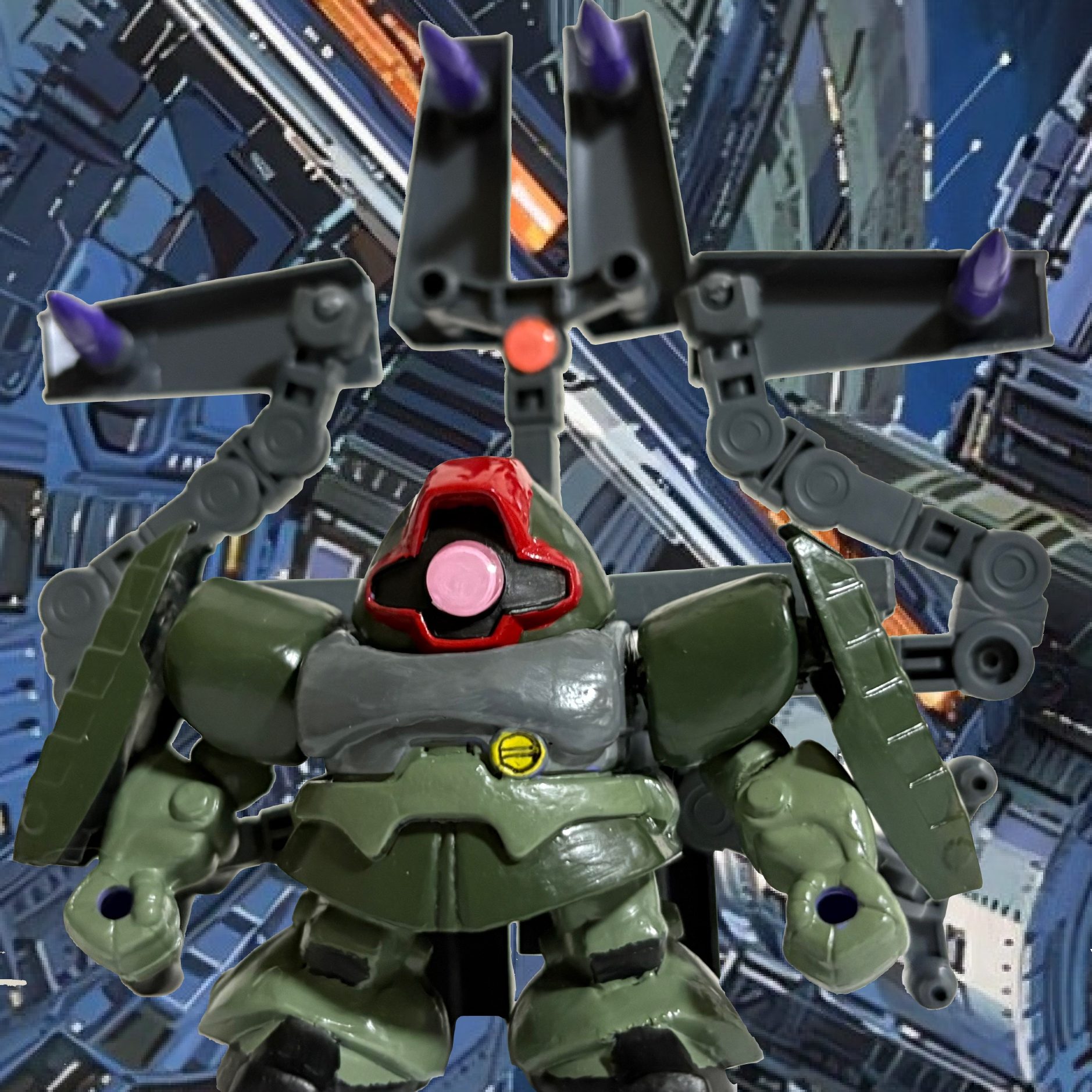 シャリア・ブル専用リック・ドムとキケロガⅡ｜G-sparkさんのガンプラ