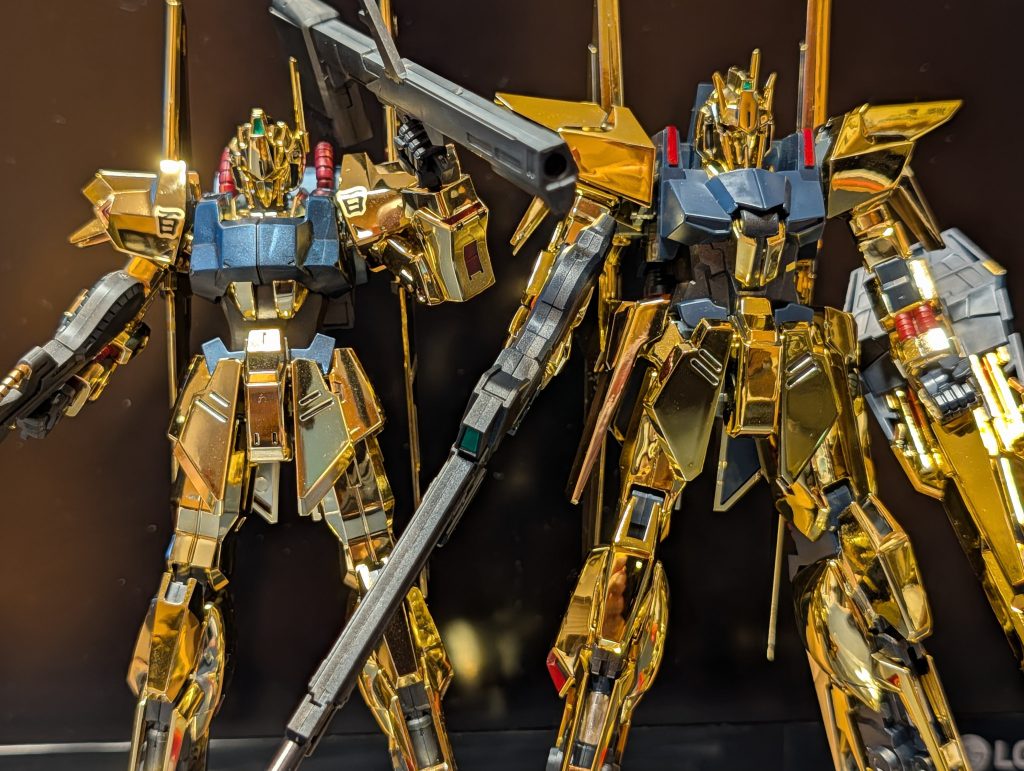HG デルタガンダム＆百式ゴールドコーティング｜karubi29さんの