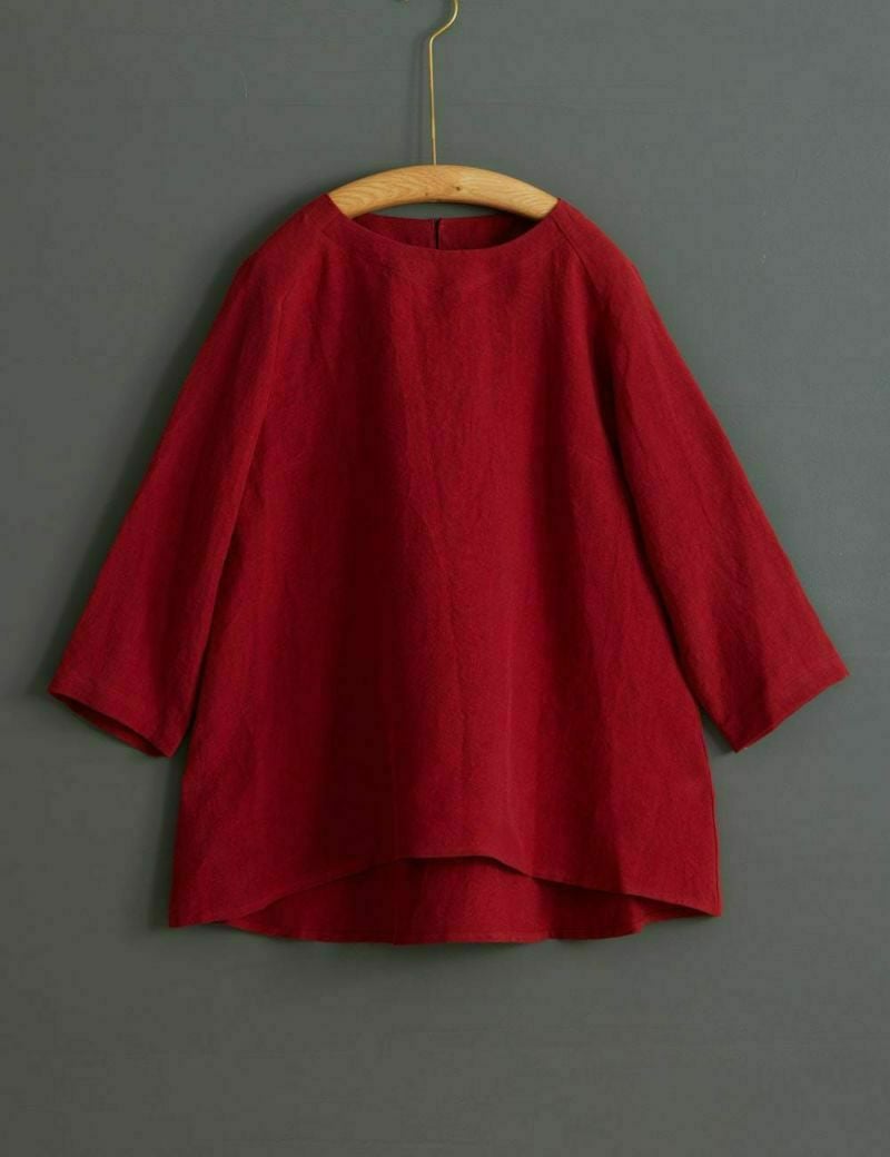 リネンワッシャーラウンドブラウス | 石見銀山 群言堂オンラインストア