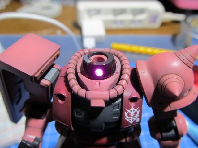 HG MS-06S シャア専用ザクII ORIGIN版 モノアイ電飾: ガンプラ電子工作室