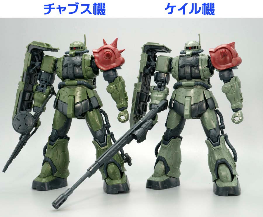 ガンプラ】HG 1/144 ザクII F型 チャブス機 ＆ ケイル機 + 無識別型