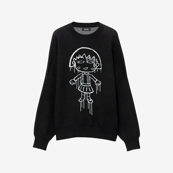guernika×ちびまる子ちゃん】Drooping Maruko Knit sweater – guernika