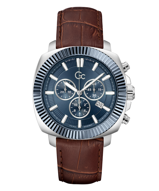 Gc Flair Coussin Chrono Leather - Z46004G7MF | GUESS Watches US
