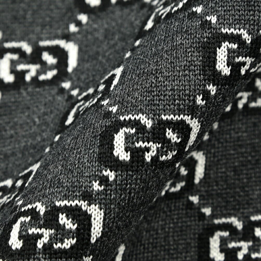 SALE｜GUCCI グッチ / ウール100% モノグラム柄クルーネックニット