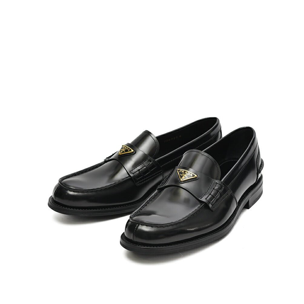PRADA プラダ / カーフレザーロゴプレートローファー / メンズ
