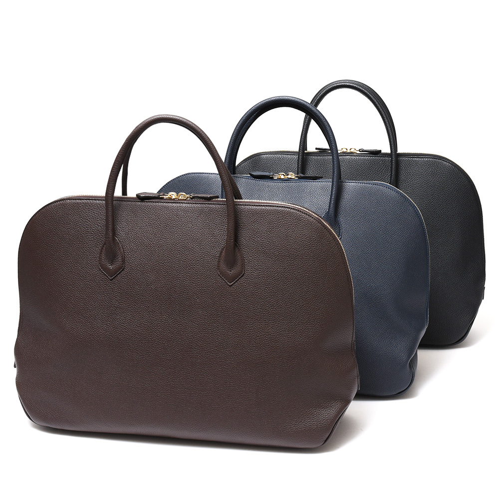 Cisei（シセイ/チセイ）シュリンクレザーラウンドジップブリーフバッグ