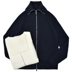 SALE】ZANONE（ザノーネ）5ゲージウールスキッパーニットポロ SLIM FIT